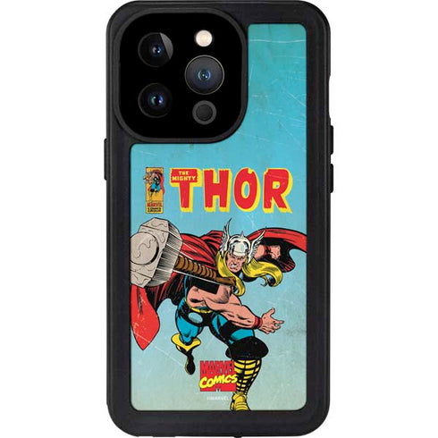 Marvel Classic Comics The Mighty Thor iPhone 15 Pro Waterproof Case