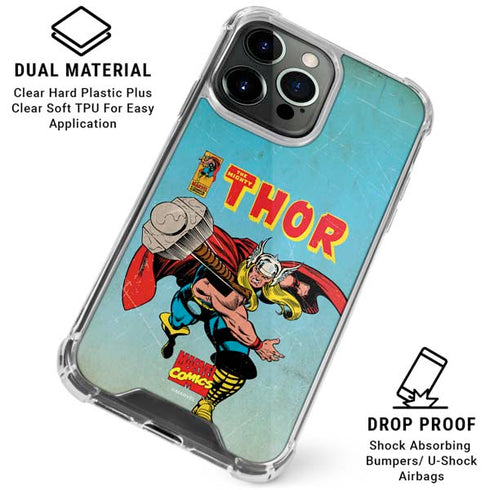 Marvel Classic Comics The Mighty Thor iPhone 16 Pro Max Clear Case