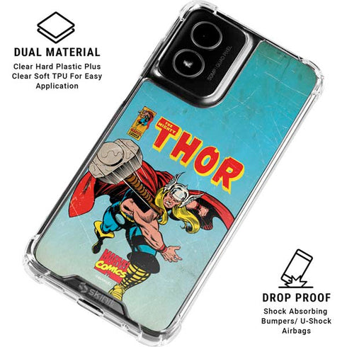 Marvel Classic Comics The Mighty Thor Moto G Power 5G (2024) Clear Case