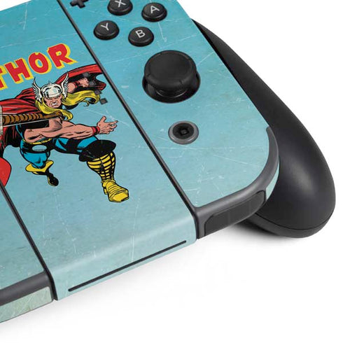 Marvel Classic Comics The Mighty Thor Nintendo Switch (2017-2021) Joy-Con Controller Skin