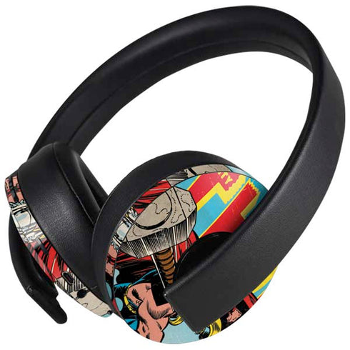 Marvel Classic Comics The Mighty Thor PlayStation 4 Gold Wireless Headset Skin