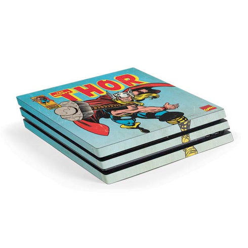 Marvel Classic Comics The Mighty Thor PS4 Pro Console Skin