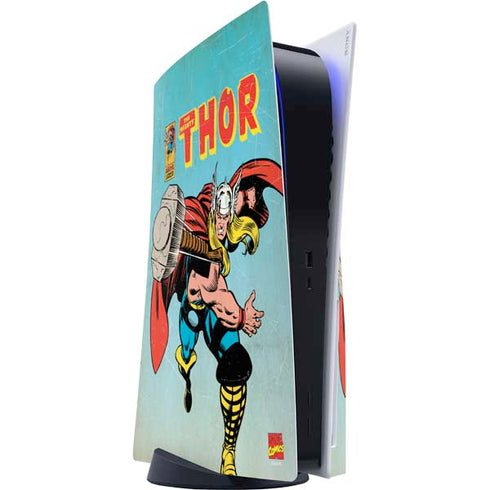 Marvel Classic Comics The Mighty Thor PS5 Console Skin