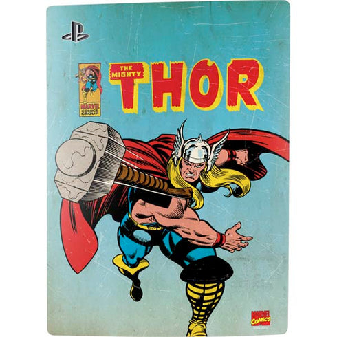 Marvel Classic Comics The Mighty Thor PS5 Console Skin