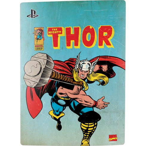 Marvel Classic Comics The Mighty Thor PS5 Digital Edition Console Skin