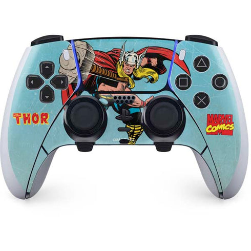 Marvel Classic Comics The Mighty Thor PS5 DualSense Edge Pro Controller Skin