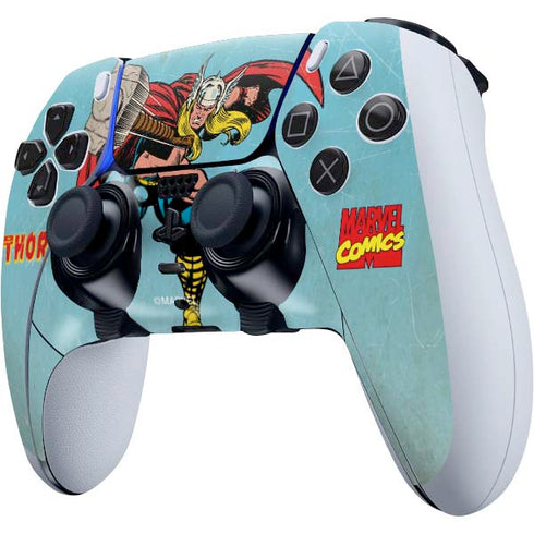 Marvel Classic Comics The Mighty Thor PS5 DualSense Edge Pro Controller Skin