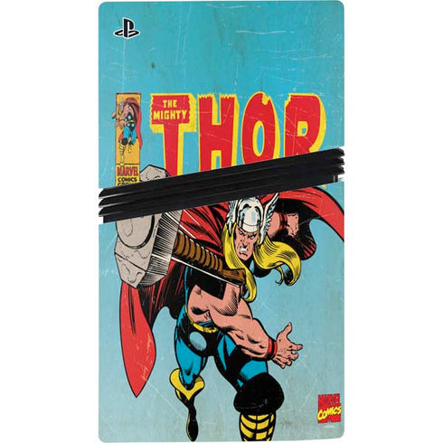 Marvel Classic Comics The Mighty Thor PS5 Pro Disk Console Skin