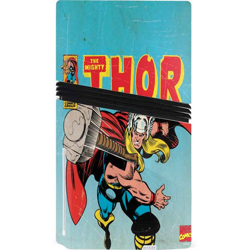 Marvel Classic Comics The Mighty Thor PS5 Pro Disk Console Skin