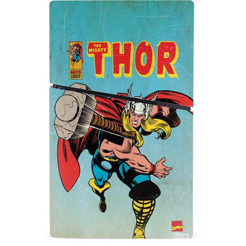 Marvel Classic Comics The Mighty Thor PS5 Slim Digital Edition Console Skin
