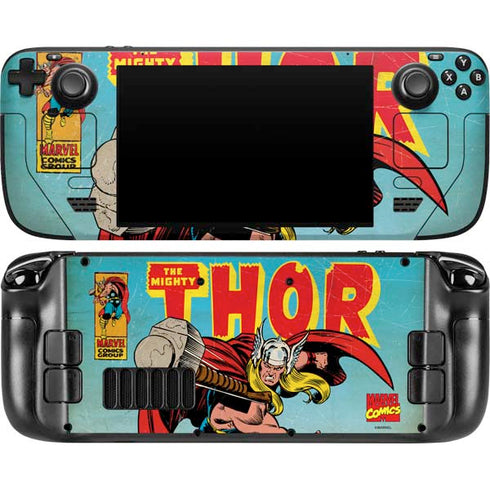 Marvel Classic Comics The Mighty Thor Steam Deck Handheld Gaming Computer OLED Skin