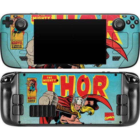 Marvel Classic Comics The Mighty Thor Steam Deck Handheld Gaming Computer Skin