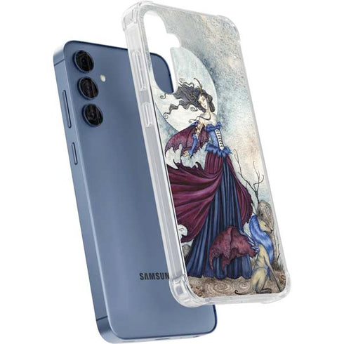 The Moon is Calling Fairy and Dragon by Amy Brown Galaxy A55 5G Clear Case