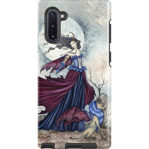 The Moon is Calling Fairy and Dragon by Amy Brown Galaxy Cases