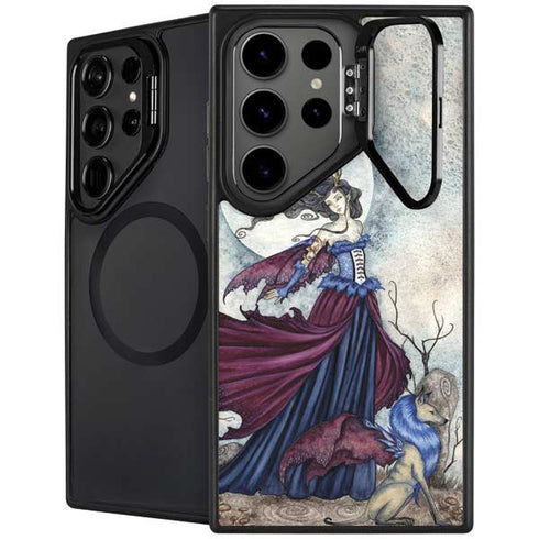 The Moon is Calling Fairy and Dragon by Amy Brown Galaxy Cases