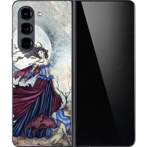 The Moon is Calling Fairy and Dragon by Amy Brown Galaxy Z Fold5 5G Skin