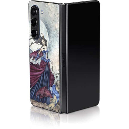 The Moon is Calling Fairy and Dragon by Amy Brown Galaxy Z Fold5 5G Skin