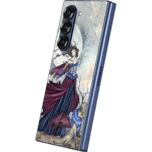 The Moon is Calling Fairy and Dragon by Amy Brown Galaxy Z Fold6 Skin