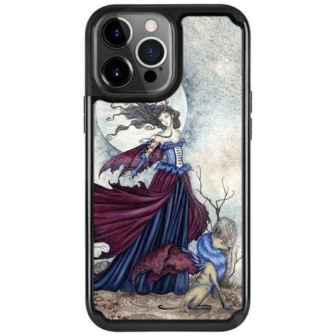 The Moon is Calling Fairy and Dragon by Amy Brown iPhone Cases