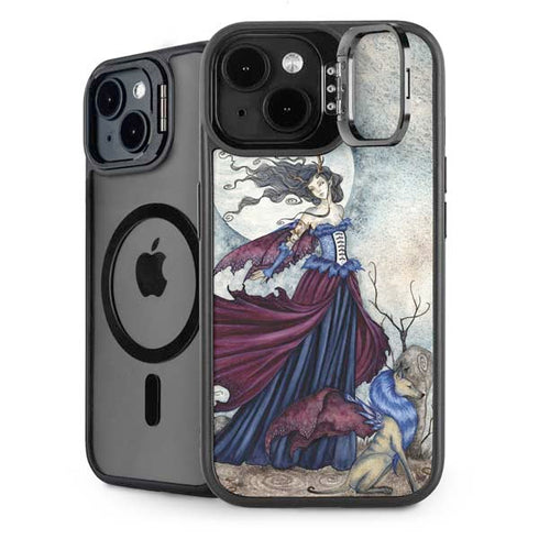 The Moon is Calling Fairy and Dragon by Amy Brown iPhone 14 Plus Kickstand Case