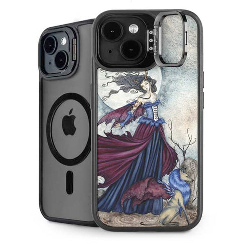 The Moon is Calling Fairy and Dragon by Amy Brown iPhone 15 Kickstand Case