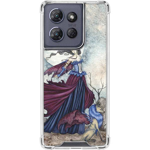 The Moon is Calling Fairy and Dragon by Amy Brown Moto G Power 5G (2025) Clear Case