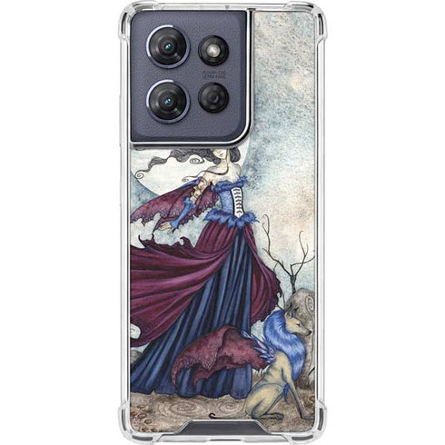 The Moon is Calling Fairy and Dragon by Amy Brown Moto G Stylus 5G (2025) Clear Case