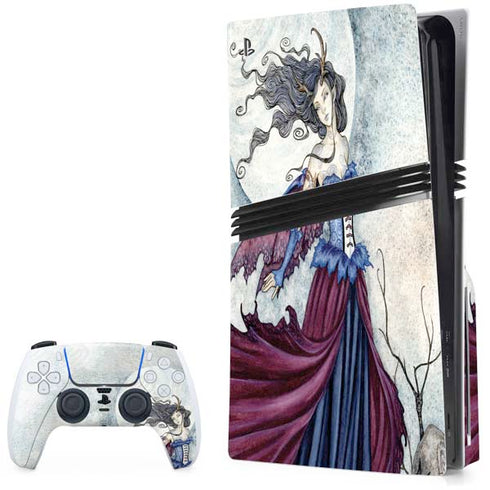 The Moon is Calling Fairy and Dragon by Amy Brown PS5 Pro Disk Bundle Skin