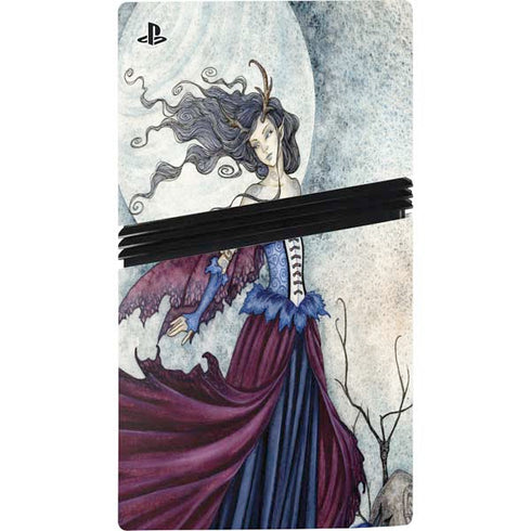 The Moon is Calling Fairy and Dragon by Amy Brown PS5 Pro Disk Console Skin