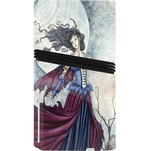 The Moon is Calling Fairy and Dragon by Amy Brown PS5 Pro Disk Console Skin