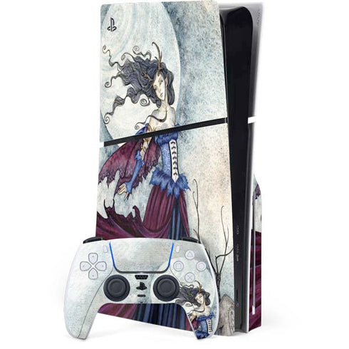 The Moon is Calling Fairy and Dragon by Amy Brown PlayStation PS5 Skins