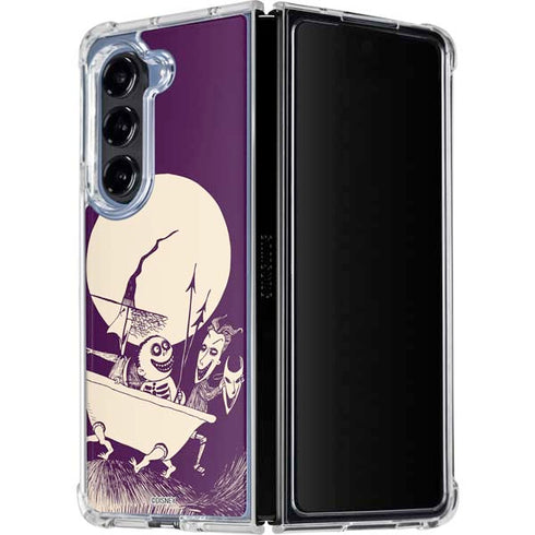 Disney The Nightmare Before Christmas Lock Shock and Barrel Art Galaxy Z Fold5 5G Clear Case