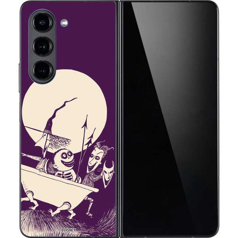 Disney The Nightmare Before Christmas Lock Shock and Barrel Art Galaxy Z Fold5 5G Skin