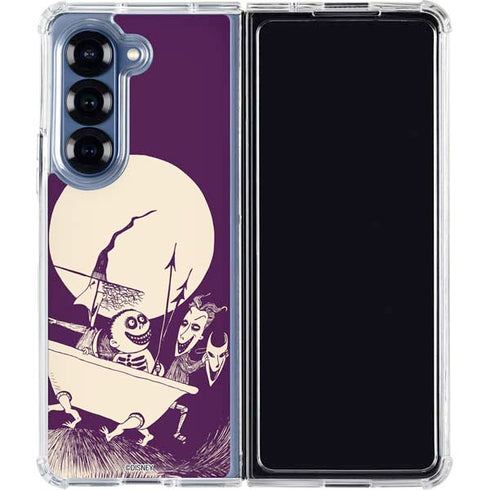 Disney The Nightmare Before Christmas Lock Shock and Barrel Art Galaxy Z Fold6 Clear Case