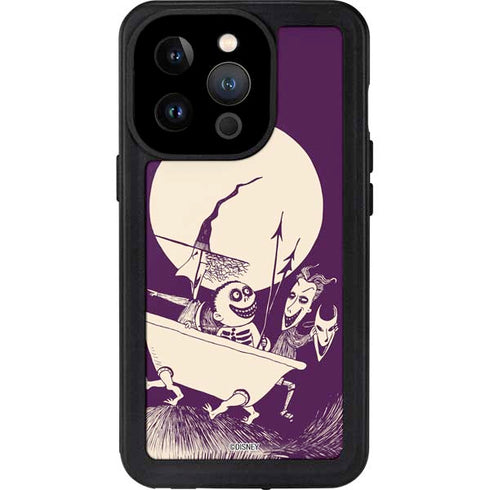 Disney The Nightmare Before Christmas Lock Shock and Barrel Art iPhone 15 Pro Waterproof Case