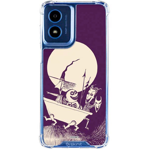 Disney The Nightmare Before Christmas Lock Shock and Barrel Art Moto G Play 4G (2024) Clear Case