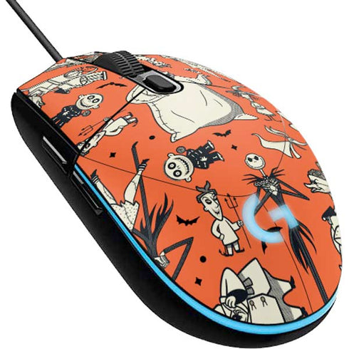 Disney The Nightmare Before Christmas Character Pattern print G203 Prodigy RGB Wired Gaming Mouse Skin