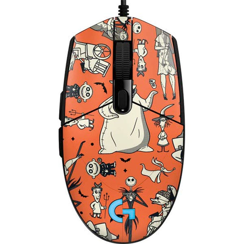 Disney The Nightmare Before Christmas Character Pattern print G203 Prodigy RGB Wired Gaming Mouse Skin