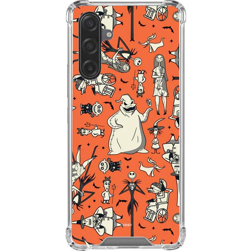 Disney The Nightmare Before Christmas Character Pattern print Galaxy A17 Clear Case