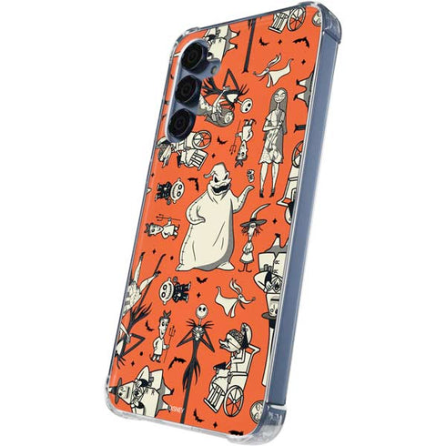 Disney The Nightmare Before Christmas Character Pattern print Galaxy A35 5G Clear Case