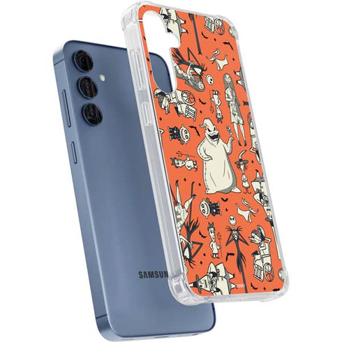 Disney The Nightmare Before Christmas Character Pattern print Galaxy A35 5G Clear Case