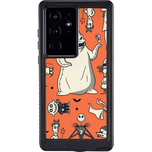 Disney The Nightmare Before Christmas Character Pattern print Galaxy S24 Ultra Waterproof Case