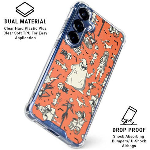 Disney The Nightmare Before Christmas Character Pattern print Galaxy S25 Plus Clear Case