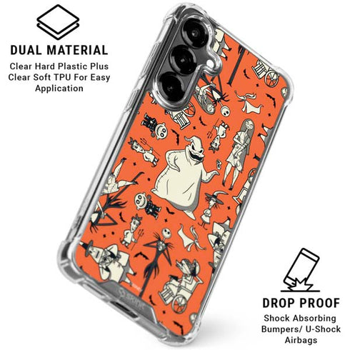 Disney The Nightmare Before Christmas Character Pattern print Galaxy S26 Plus Clear Case