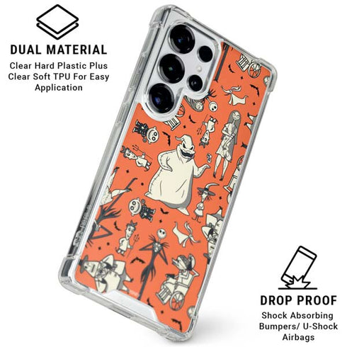 Disney The Nightmare Before Christmas Character Pattern print Galaxy S26 Ultra Clear Case
