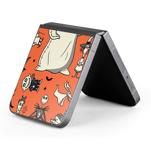 Disney The Nightmare Before Christmas Character Pattern print Galaxy Z Flip6 Skin