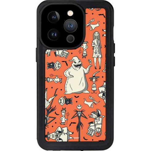 Disney The Nightmare Before Christmas Character Pattern print iPhone 15 Pro Waterproof Case