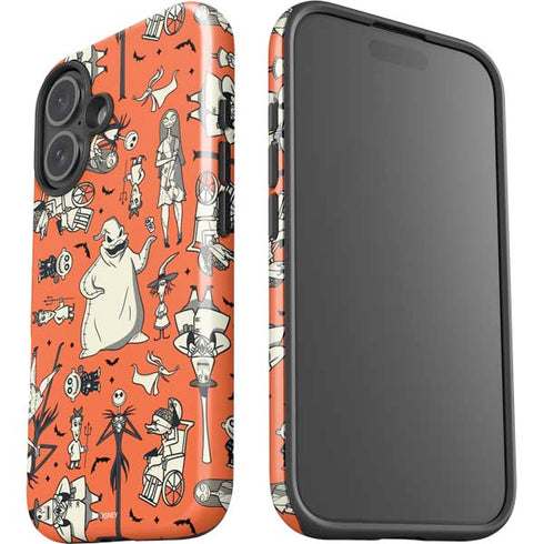 Disney The Nightmare Before Christmas Character Pattern print iPhone 16 Impact Case