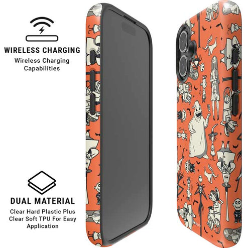 Disney The Nightmare Before Christmas Character Pattern print iPhone 16 Plus Magsafe Impact Case
