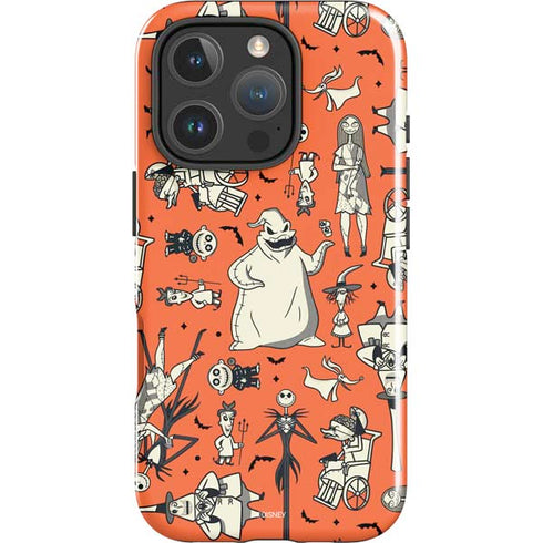 Disney The Nightmare Before Christmas Character Pattern print iPhone 16 Pro Impact Case